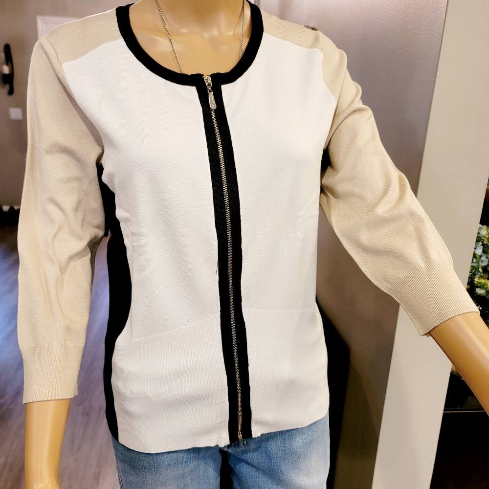 WHBM Zippered Cardigan Sweater